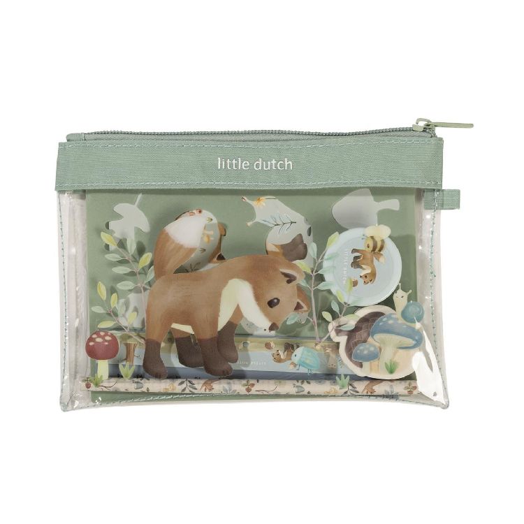 Kleuren/stickers Little Dutch Etui | Forest Friends