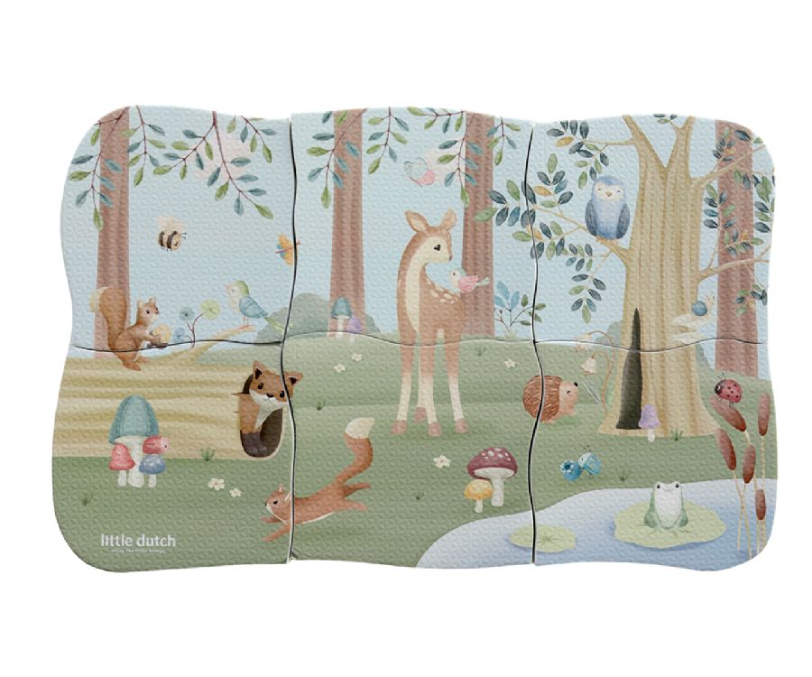 Badspeelgoed Little Dutch Bad Foam Puzzel | Forest Friends