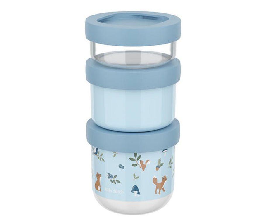 Snackdoos Little Dutch Snackbox Stack Mio 3-delig | Forest Friends