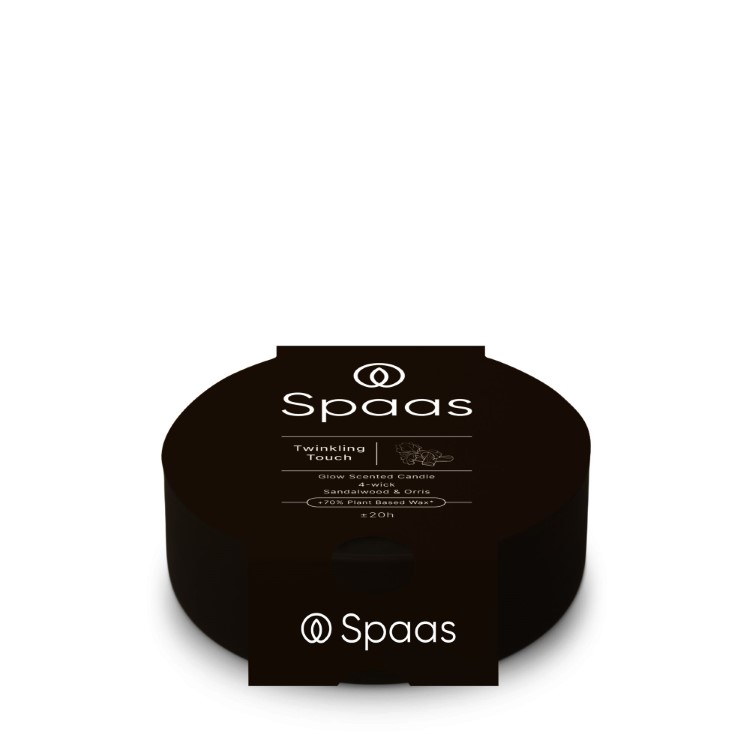 Kaars Spaas, Glow 4-wiek, kaars in glas/geurkaars, Twinkling Touch - Sandalwood and Orris | Essential
