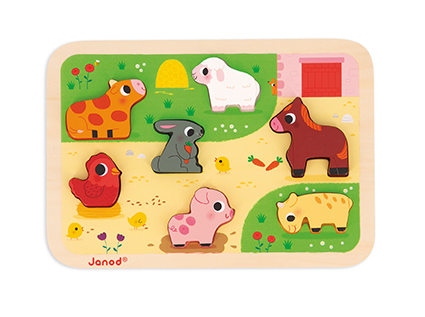 Puzzel Janod At the farm | Chunky Puzzle