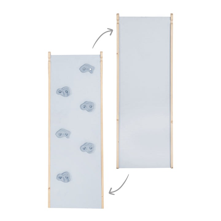 Glijbaan Slide- and climbing board grijs/bruin geschikt voor klimrek Roba Wooden climbing triangle