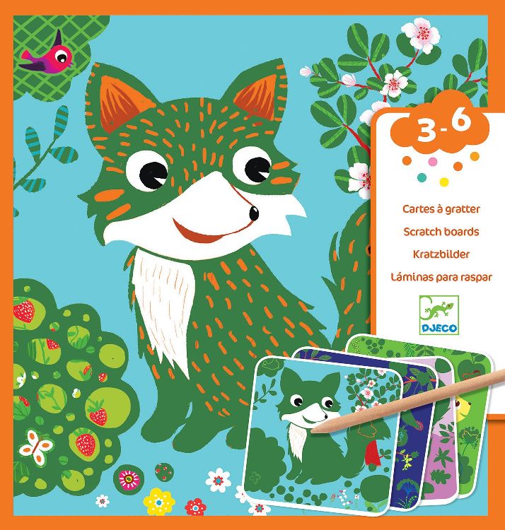Kleuren Djeco Country creatures | Scratch Cards