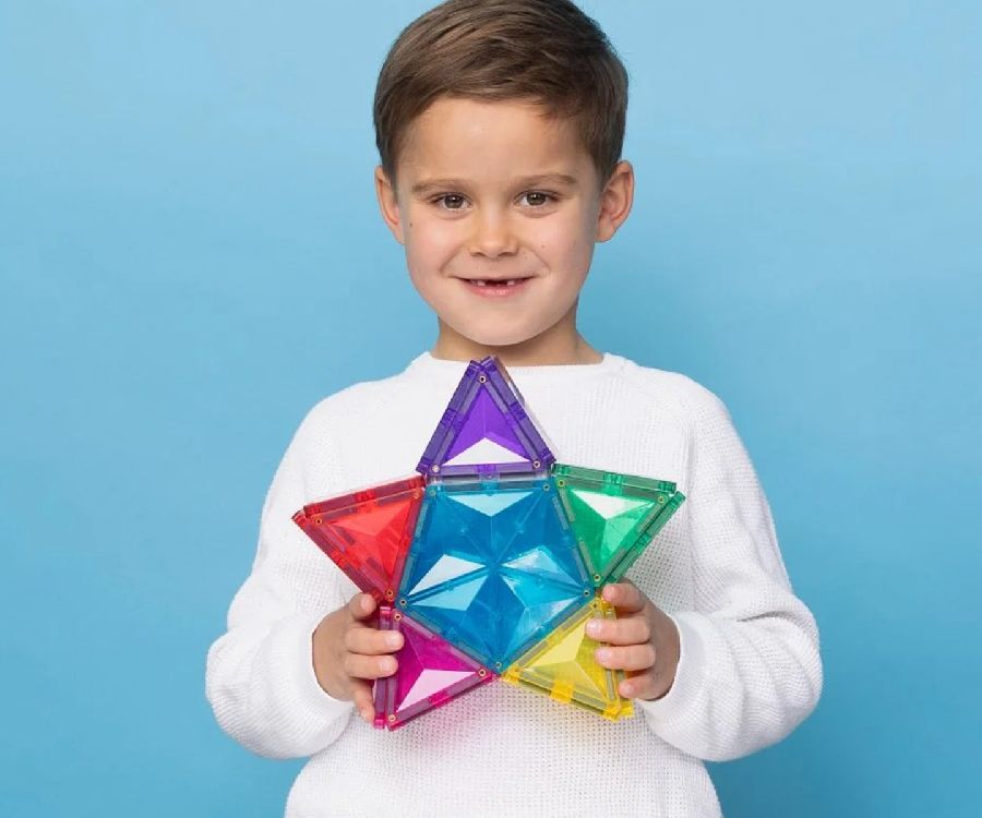 Magnetisch speelgoed Connetix Tiles Light Star Pack - 28 | Magnetic Tiles Rainbow Range