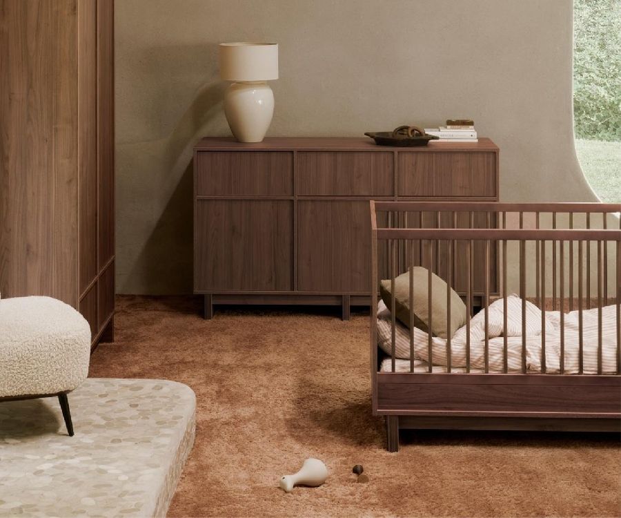 Bed Quax, Kyo Walnut, Kyo Walnut 70x120 omvb, babybed omvormbaar tot juniorbed